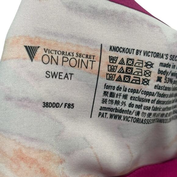 Victoria Secret PRINT  Knockout High Impact Front-Close Sports Bra sIze 38DDD - Picture 5 of 9